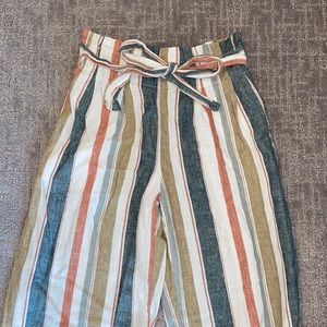 MADEWELL WIDE LEG LINEN CROP